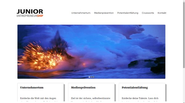 Junior Entrepreneurship website preview